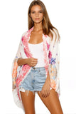 Kimono Shrug Coverup in Whole Lotta Love Novelty Jacquard Fabric - Subtle Luxury