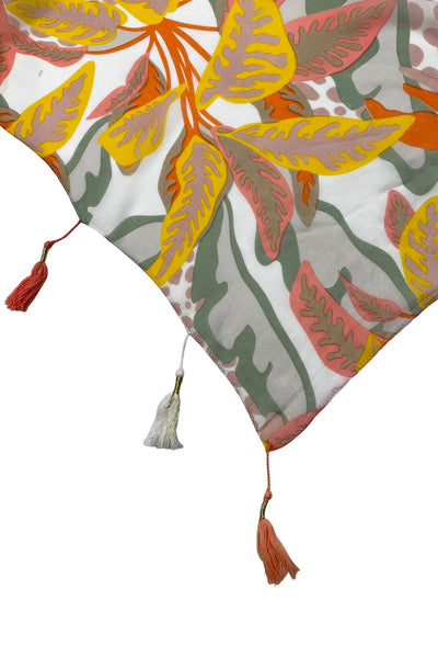 Leopard Palm Print Sarong Wrap Scarf - Subtle Luxury