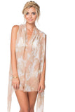 Long Draped Coverup Vest - Tie Dye Del Rey Print - Subtle Luxury