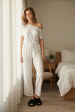 loungerie-by-subtle-luxury-loungerie-by-subtle-luxuryCharlotte Satin PJ Pant in White with Tiny Dots Prints  black mini dots 2