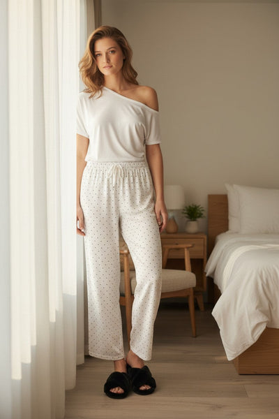 loungerie-by-subtle-luxury-loungerie-by-subtle-luxuryCharlotte Satin PJ Pant in White with Tiny Dots Prints  black mini dots 2