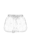 Loungerie by Subtle Luxury Pajama Pant Carrie Satin PJ Short / XS/S / DD White Carrie Satin Lounge Short | Dark Dots Subtle Print | Loungerie