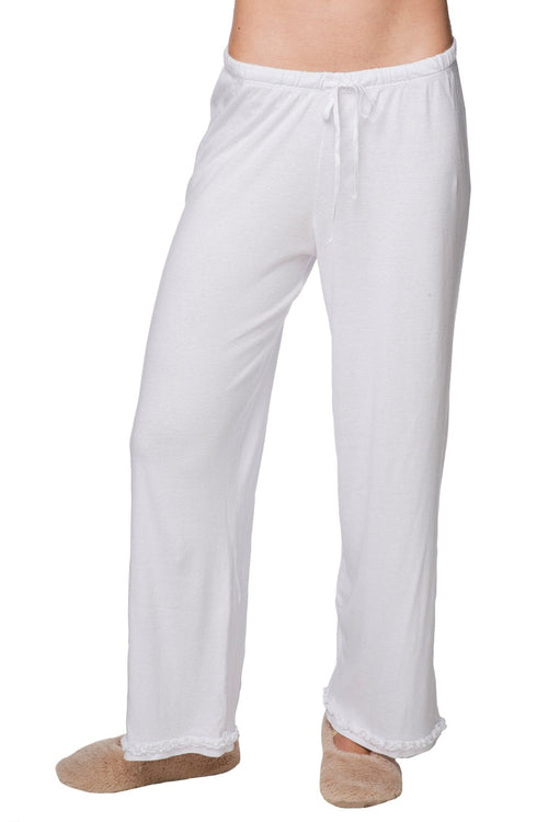 Loungerie by Subtle Luxury Pajama Pant Ruffle Pant / S/M / White Ruffle Knit Pant by Loungerie
