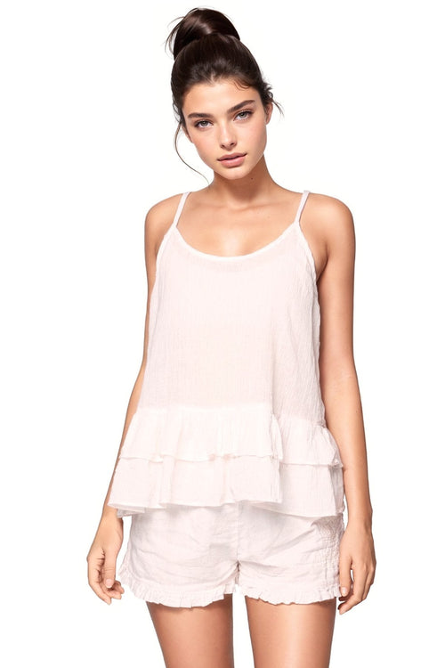 Loungerie by Subtle Luxury Pajama Set Cambria PJ Set / XS / TD Blush/White Washed Cotton Lounge Set in Tie Dye Blush