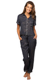 Loungerie by Subtle Luxury Pajama Set Jade PJ Set / S/M / Navy w/Lurex Jade Rayon Top and Pant Pajama Set in Lurex Print