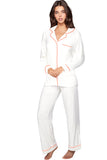 Loungerie by Subtle Luxury Pajama Set Pippa PJ Set / S/M / Nude/Orange Pippa Pajama Rayon Jersey Knit Set by Loungerie