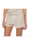 Loungerie by Subtle Luxury Pajama Set Pippa PJ/Short Set / S/M / Oatmeal Pippa Pajama Knit Jersey PJ Top/Short Set by Loungerie