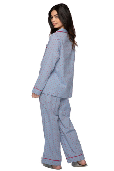 Loungerie by Subtle Luxury Pajama Set Printed PJ Set in Geo Dot Print Red