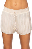 Loungerie by Subtle Luxury Pajama Short L/XL / Ivory w/Gold Iris Short with Gold Print