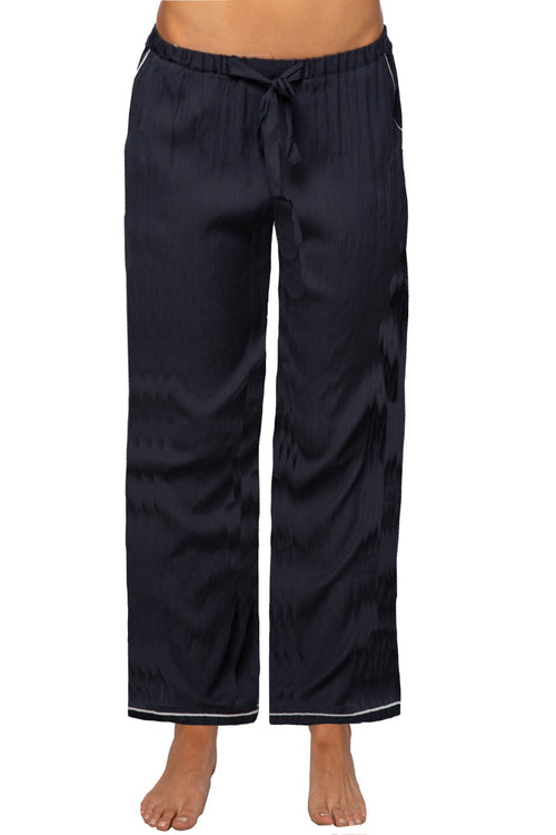 Loungerie by Subtle Luxury Pajama Short XS/S / Navy Josie Satin Pajama PJ Pant