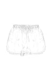 Loungerie by Subtle Luxury Pajama Top Carrie Silky Satin Lounge Short | Loungerie