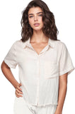 Loungerie by Subtle Luxury Pajama Top Jade PJ Top-Solid / XS/S / Ivory Jade Rayon Shirt in Ivory Solid