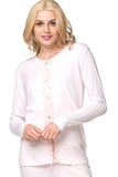 Loungerie by Subtle Luxury Pajama Top Ruffle Cardigan / M/L / Petal Ruffle Knit Cardigan