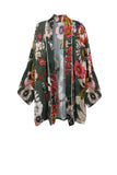 Loungerie by Subtle Luxury Robe Bloom Baby Olive Print Kimono Robe