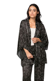 Loungerie by Subtle Luxury Robe Moon Phase Kimono / S/M / L-48 Black Moon Phase Kimono Lounge Robe