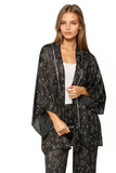 Loungerie by Subtle Luxury Robe Moon Phase Kimono / S/M / L-48 Black Moon Phase Kimono Lounge Robe