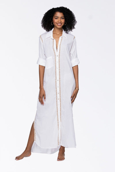 Maxi Boyfriend Cotton Shirt Dress - Limited Supply | On Sale Now - Subtle Luxury