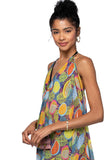 Maxi Halter Sundress Coverup in Guava Chic Print - Subtle Luxury