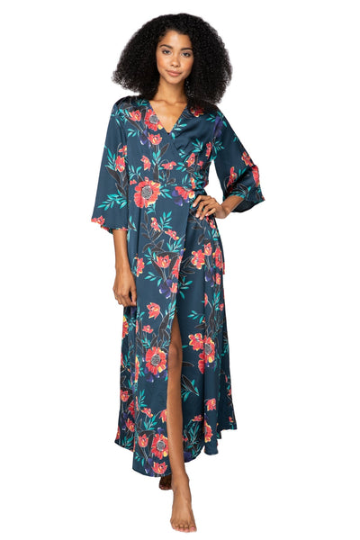 Maxi Kimono Wrap Print Sundress - Subtle Luxury