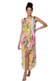 Maxi Tassel Sundress Coverup in One Summer Day Print - Subtle Luxury