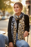 Animal Print Mix Color-Print, Vintage Inspired Extra Fine Wool Scarf Wrap