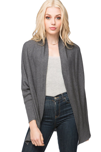 Mia Ribbed Crop Knit Cardigan Sweater in Zen Blend Yarn - Subtle Luxury
