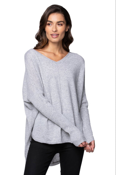 Nelly Washable Cashmere V - neck Pullover in Fall Colors - Subtle Luxury