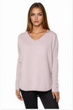 Nelly Washable Cashmere V - neck Pullover in Fall Colors - Subtle Luxury