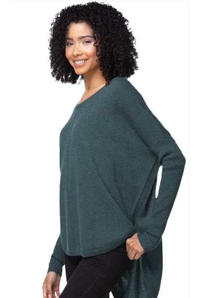 Nelly Washable Cashmere V - neck Pullover in Fall Colors - Subtle Luxury