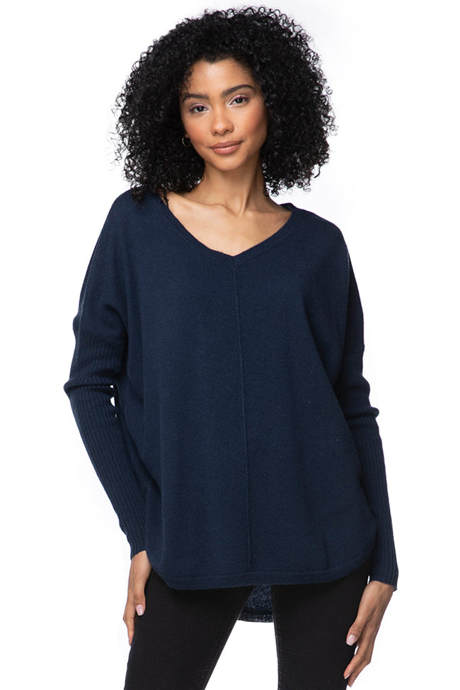 Nelly Washable Cashmere V - neck Pullover Sweater - Subtle Luxury