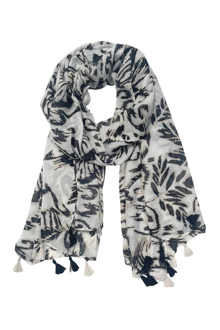 Twilight Scarf in Jacquard Fabric Charcoal