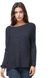 On the Horizon Boatneck Rib Knit Novelty Sweater in Paradise Blend - Subtle Luxury
