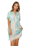 Open Shoulder Sundress Coverup in Happy High Hand Loomed Fabric - Subtle Luxury