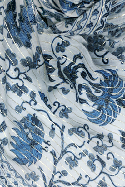 Open Shoulder Sundress Coverup in Noble Cockerel Print - Subtle Luxury