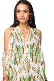 Open Shoulder Sundress Coverup in Sedona Summers Print - Subtle Luxury