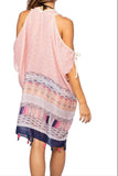 Open Shoulder Sundress Coverup in Summer Darling Print - Subtle Luxury