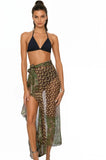 Paisley Dots Print Rayon Sarong Wrap Coverup - Subtle Luxury