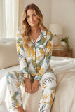 piper-pj- Piper PJ Top and Pant Set  in Tropical Garden Print white