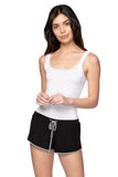 Pippa Knit Jersey Short with Contrast Piping - Subtle Luxury