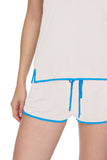 Pippa Knit Jersey Short with Contrast Piping - Subtle Luxury
