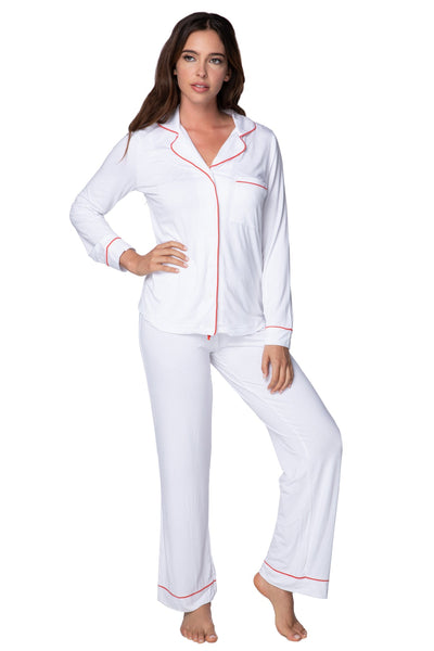 Pippa Pajama Knit Jersey Set by Loungerie - Subtle Luxury