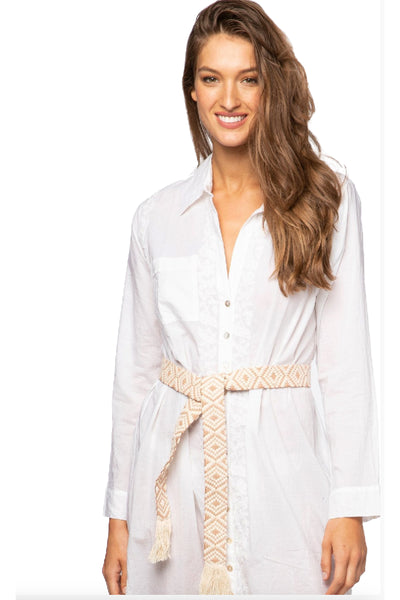 Pool to Party Belt One Size / Tan Handwoven Aztec Pattern Wrap Belt