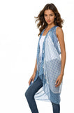 Pool to Party Coverup Age of Aquarius / One Size / Blue Free Spirit Vest in Age of Aquarius Print