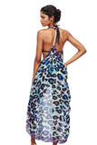 Pool to Party Coverup Animal KIngdom / One Size / Blue Free Spirit Vest in Animal Kingdom Blue Print
