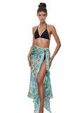 Pool to Party Coverup Artisanal Patchwork / One Size / Turq Braided Sarong in Artisanal Patchwork Print
