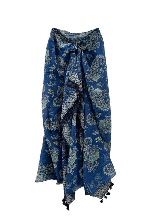 Pool to Party Coverup Bandana Bandit / One Size / Navy Bandana Bandit Luxury Print Sarong Wrap Scarf