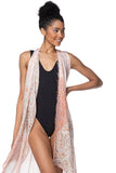 Pool to Party Coverup Believe in Magic / One Size / Pink Free Spirit Vest in Believe in Magic Print