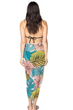 Pool to Party Coverup Botanic Pop / One Size / Multi Braided Multi Wear Coverup Sarong in Botanic Pop