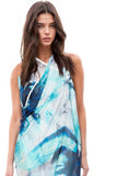 Pool to Party Coverup Dancing Lights / One Size / Blue Braided Multi Wear Wrap, Coverup, Sarong in Dancing Lights Prints