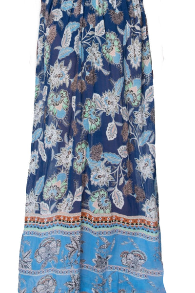 Pool to Party Coverup Floral Tapestry / O/S / Blue Seaside Cotton Print Wrap Skirt Multi-WearCoverup